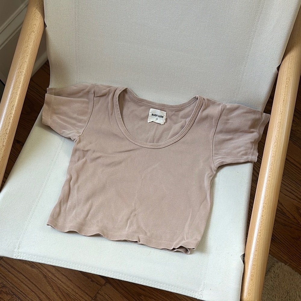 Rudy Jude Adult Baby Tee - sz small - gold